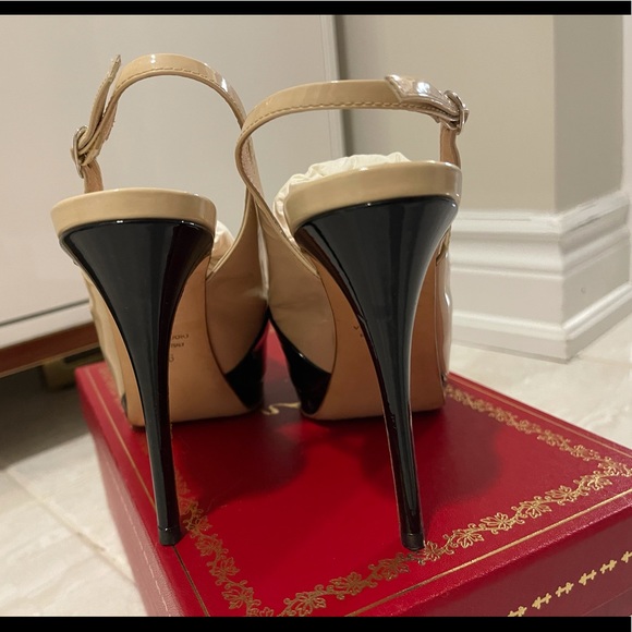 Authentic GIUSEPPE ZANOTTI sling back peep toe pump - Picture 5 of 10